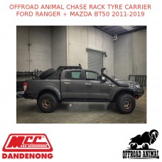OFFROAD ANIMAL CHASE RACK TYRE CARRIER FITS FORD RANGER + MAZDA BT50 2011-2019